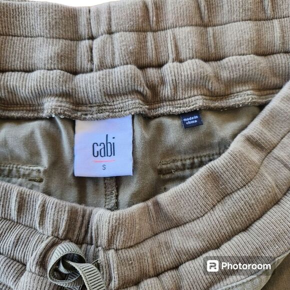 CAbi Joggers Womens SZ Small Olive Utility Military Gorpcore Cargo Woven Urban - Picture 7 of 8